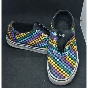 Vans TD Doheny V Rainbow Mini Check Skate Size 9.5 good condition